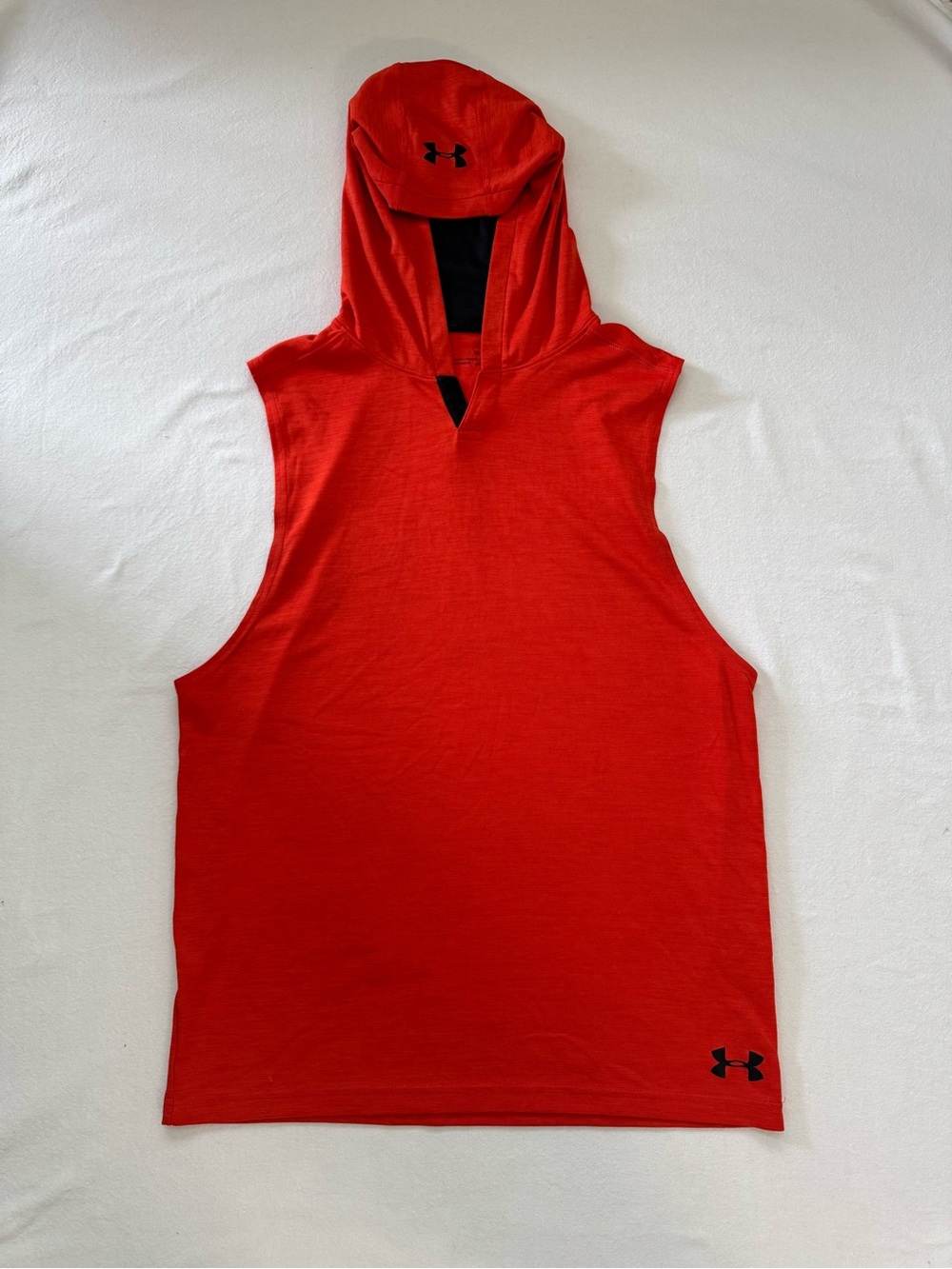 Under Armour Men’s Orange Sleeveless Hoodie